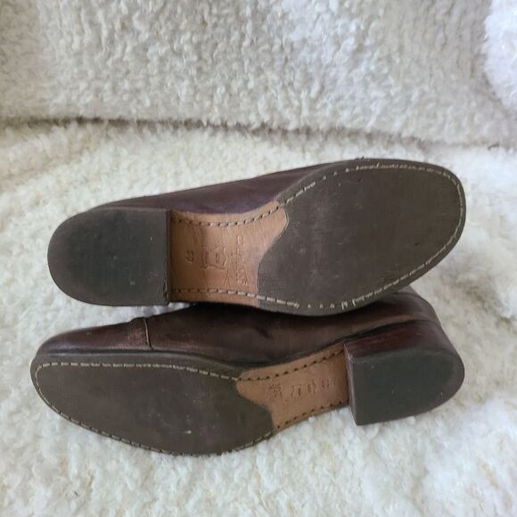 Anthropologie Coupleof Soft Brown Leather Laceup Ankle Boots size‎ 39 - Picture 5 of 7